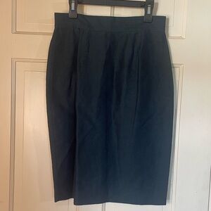 United Colors of Benetton Skirt  EU 42 Solid Gray Pencil Linen Vintage Career